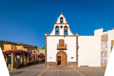 View of tazacorte town on the beautiful vulcanic island, la palma, canary islands, spain