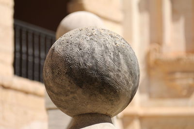 Close-up of sculpture