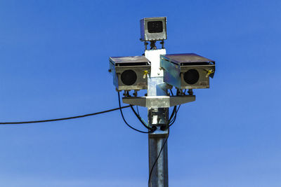 Speed control radar camera at avenue in sao paulo, brazil