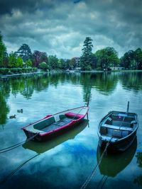 Boats in lake