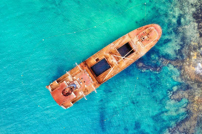 High angle view of swimming pool