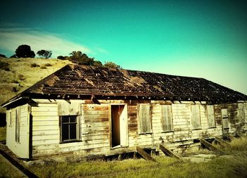 Low angle view of house against sky