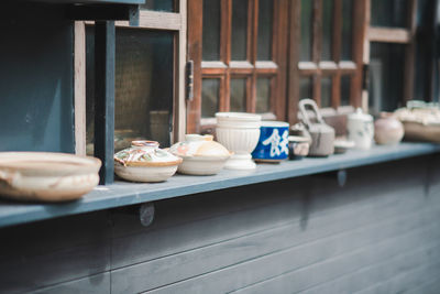 Close-up of food on table