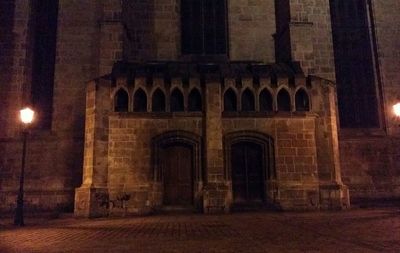 View of illuminated historical building at night