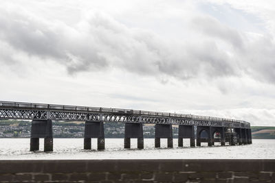 Bridge over river against sky