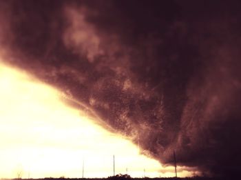 Low angle view of dramatic sky