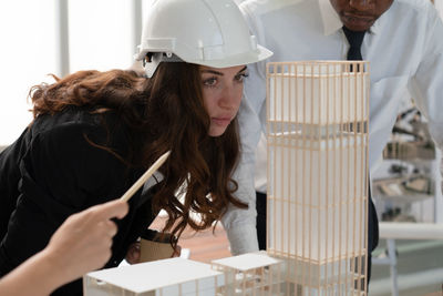 Portrait of a woman working