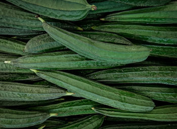 Green vegetable sale on market