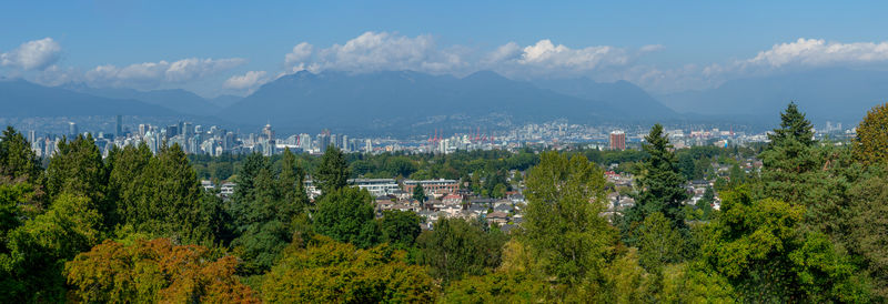 Panoramic shot of townscape against sky