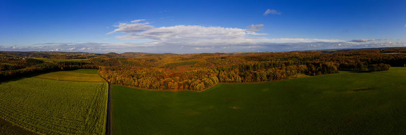 Panoramic view of nideggen in eifel, germany