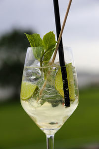 Close-up of drink in glass