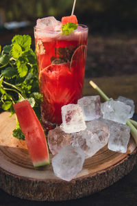 Close-up of drink on table