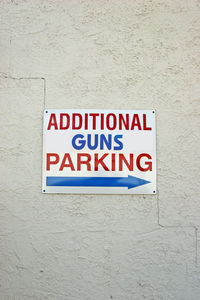 Information sign on wall