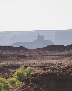 Scenic view of landscape against clear sky