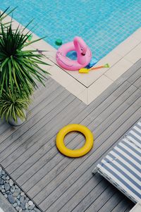 High angle view of swimming pool