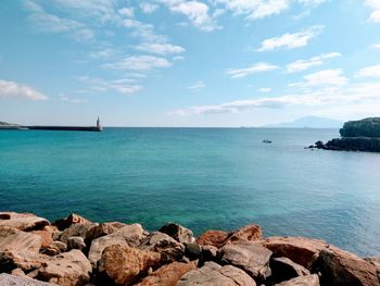 Scenic view of sea against sky