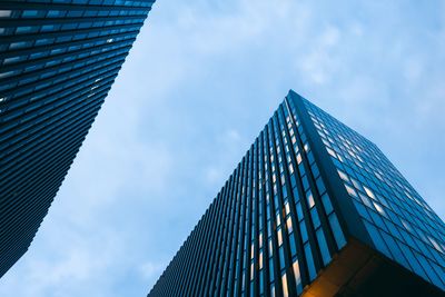 Low angle view of modern building against sky