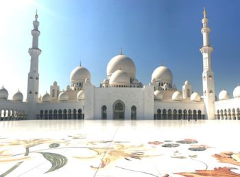 Low angle view of building against clear sky