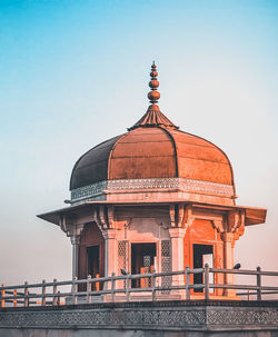 Low angle view of temple against clear sky