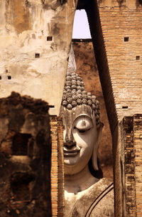 Close-up of large buddha statue