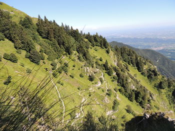 High angle view of landscape against sky