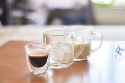 Close-up of coffee cup on table