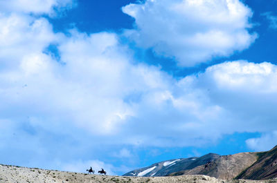 Low angle view of mountain against sky