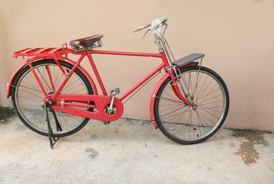 Bicycle against wall