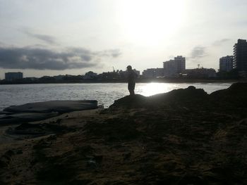 View of city against clear sky