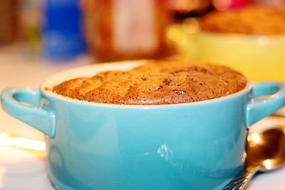 Close-up of coffee cup on table