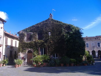 View of historic building against blue sky