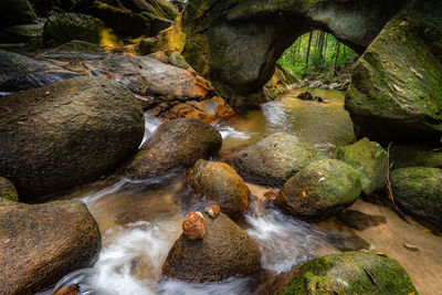 River flowing through rocks