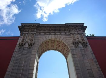 Low angle view of historical building against sky