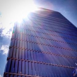 Low angle view of modern building against sky