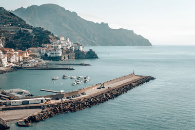 Beautiful view of the amalfi coast in south of italy