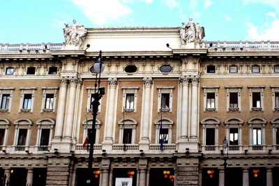 Low angle view of historical building