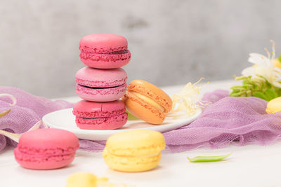 Close-up of cupcakes on table