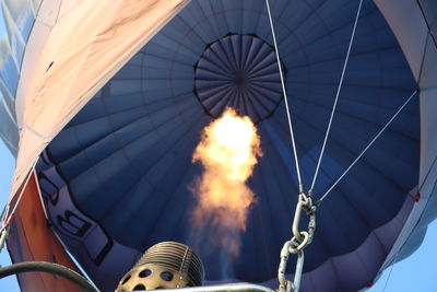 Low angle view of hot air balloon