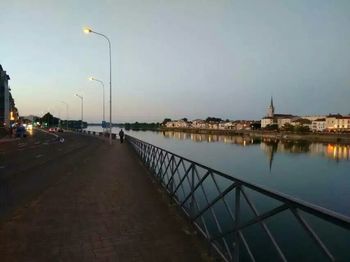 View of street lights in water