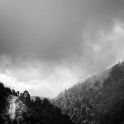 Low angle view of mountains against sky