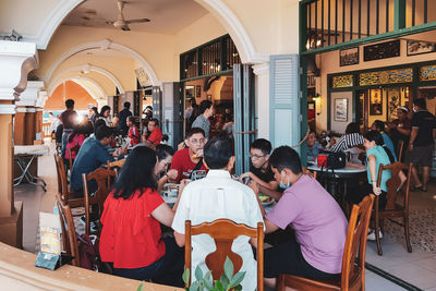 People in restaurant