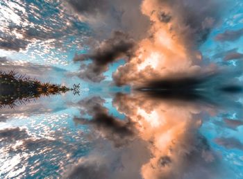 Digital composite image of clouds in sky