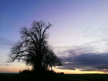 Scenic view of landscape at sunset