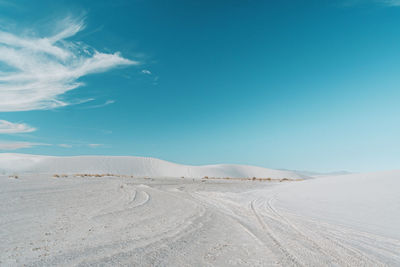 Scenic view of desert against sky