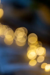 Defocused image of illuminated lights