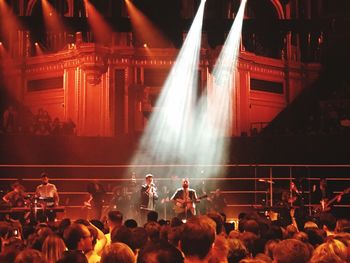 Group of people at music concert