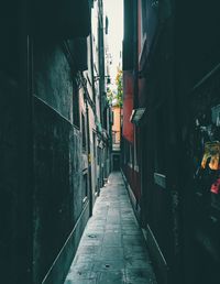 Alley amidst buildings in city