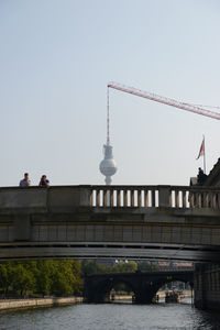 View of river in city
