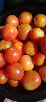 High angle view of fruits for sale in market