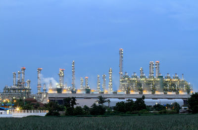 Factory against blue sky